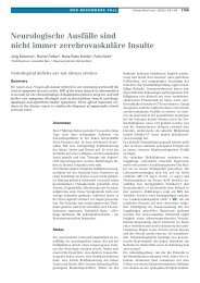 Neurologische Ausfälle sind nicht immer zerebrovakuläre Insulte