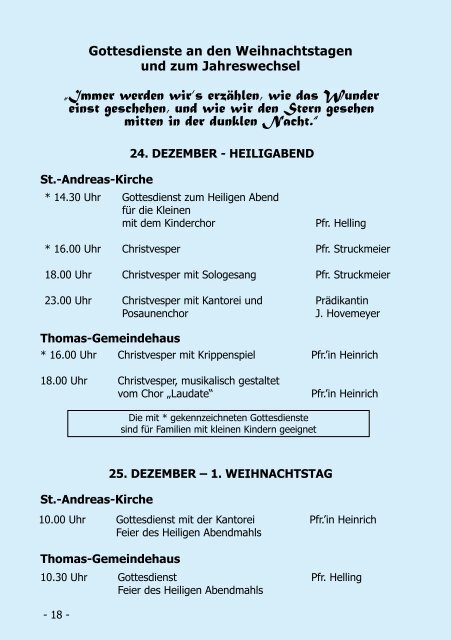 Gemeindebrief Winter 2012 - Ev.-Luth. Kirchengemeinde Lübbecke