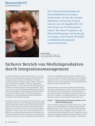 Sicherer Betrieb von Medizinprodukten durch ... - Siemens Healthcare