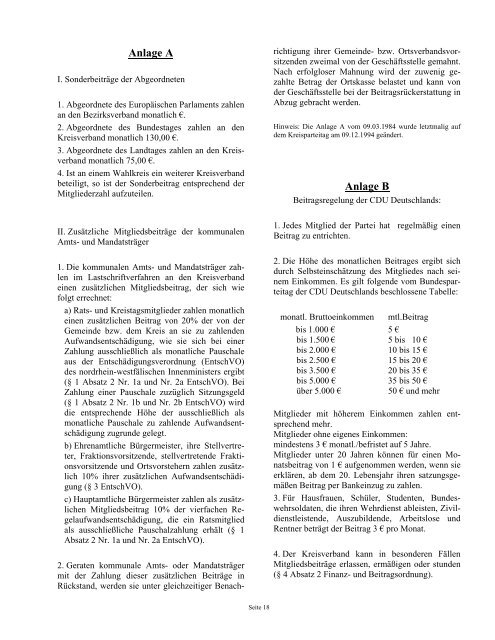 Satzung der - CDU Kreisverband Steinfurt