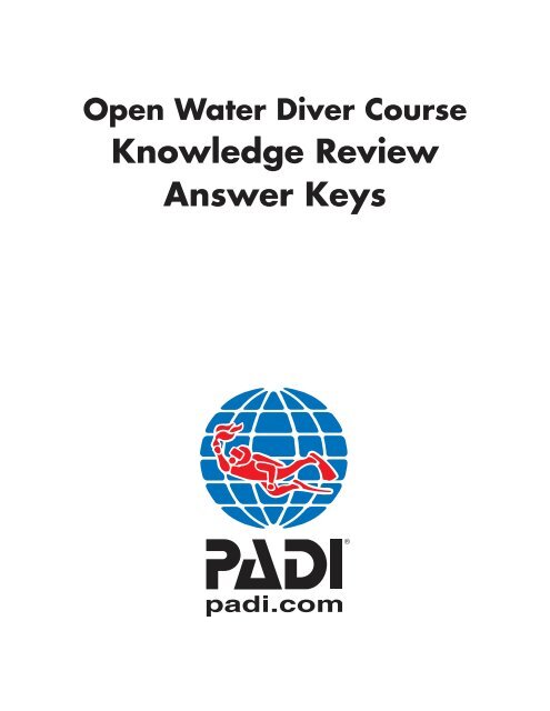 Padi scuba tune up guide book