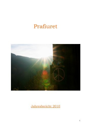 Prafiuret_Jahresbericht_2010 - Webseite des Verein MUT