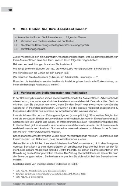 Ratgeber ArbeitgeberIn persönlicher Assistenz - Agile