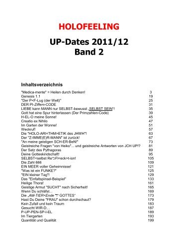 HOLOFEELING UP-Dates 2011/12 Band 2 - Heiko Drewes