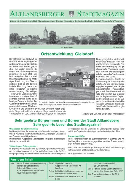 Stadtmagazin 06/2010 - Altlandsberg