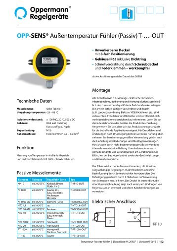 Datenblatt-Nr. 20907 - Oppermann Regelgeräte GmbH