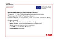 Kompetenznetzwerk für Geoinformatik (GiNetzwerk) Projekt des IAPG ...