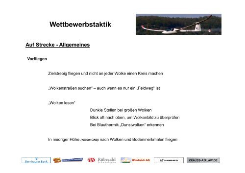 Wettbewerbstaktik und Wettbewerbsvorbereitung - Patrick Puskeiler