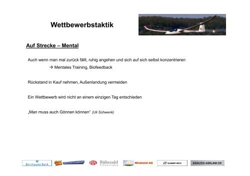 Wettbewerbstaktik und Wettbewerbsvorbereitung - Patrick Puskeiler