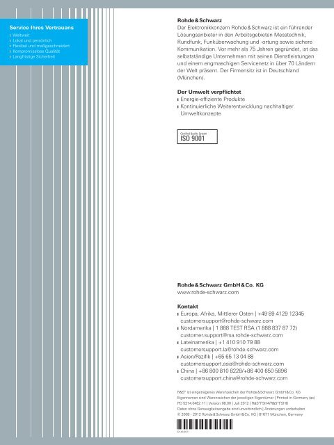 Produktbroschüre (deutsch) FSH4/8 ... - Rohde & Schwarz