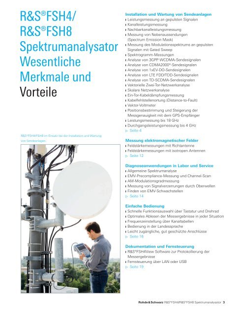 Produktbroschüre (deutsch) FSH4/8 ... - Rohde & Schwarz