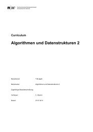 Curriculum Algorithmen und Datenstrukturen 2