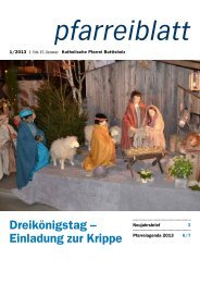 Dreikönigstag – Einladung zur Krippe - Pfarrei Buttisholz