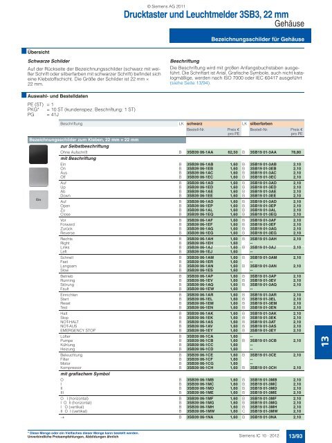 Katalog IC 10 . 2012 DE - Siemens