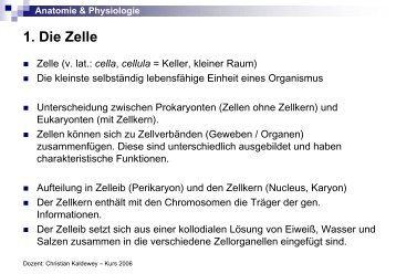 1. Die Zelle