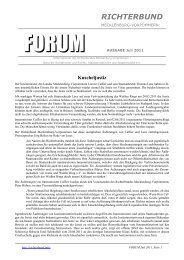 FORUM Juli 2011 - Richterbund Mecklenburg-Vorpommern