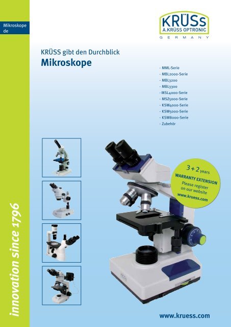 Mikroskope Broschüre - A.KRÜSS Optronic GmbH