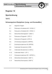 Register 10 - Sportordnung, Teil E: Schwarzpulver-Disziplinen