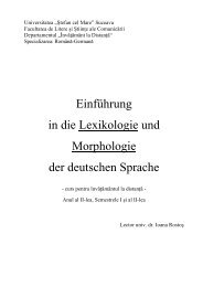 Limba germana contemporana - Lexicologie si morfologie1+2 II-I+II