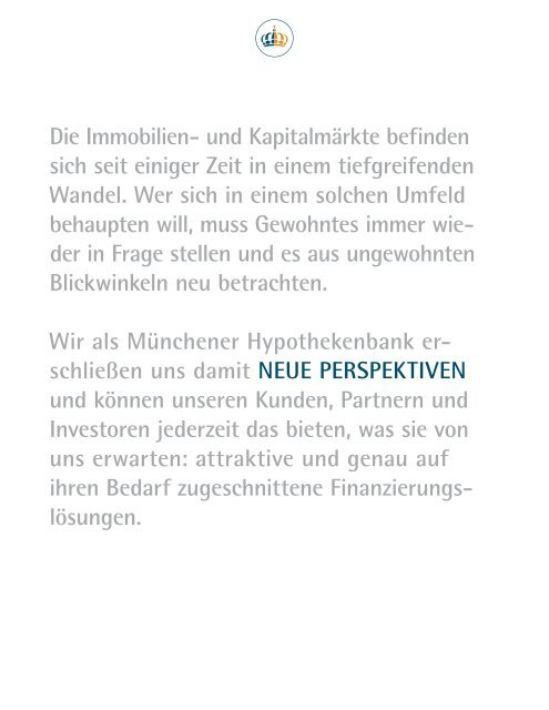 Geschäftsbericht 2011 >> - Münchener Hypothekenbank eG