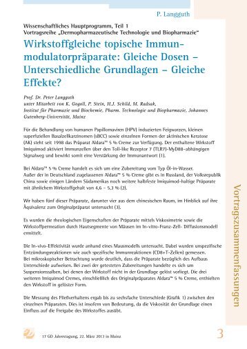 Gleiche Dosen – Unterschiedliche Grundlagen - Gd-online.de