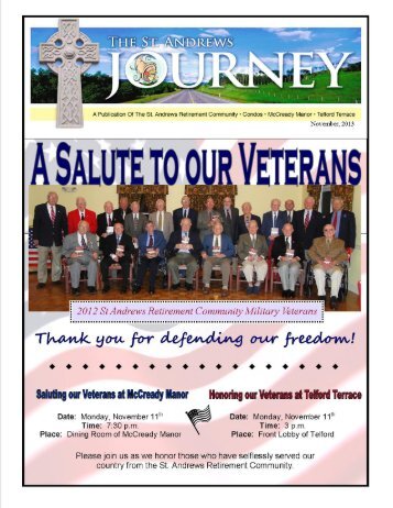 St. Andrews Retirement Community November Newsletter