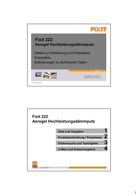 Fixit 222 Aerogel Hochleistungsdämmputz