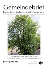 Gemeindebrief III-2012 der Evangelischen Kirchengemeinde ...