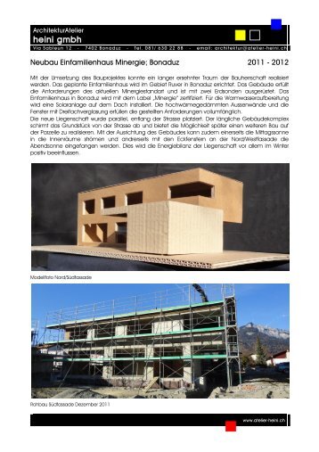 dossier - architekturAtelier Heini GmbH