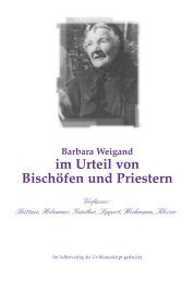 Barbara Weigand im Urteil von Bischöfen und Priestern