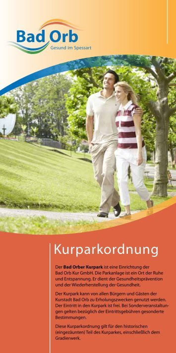 Flyer Kurparkordnung - Bad Orb