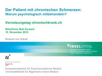 Der Patient mit chronischen Schmerzen - chronischkrank.ch