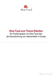 Slow Food zum Thema Etiketten