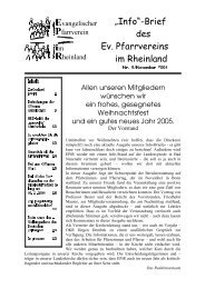 InfoBrief 9 - Dez. 2004 - Ev. Pfarrverein im Rheinland eV