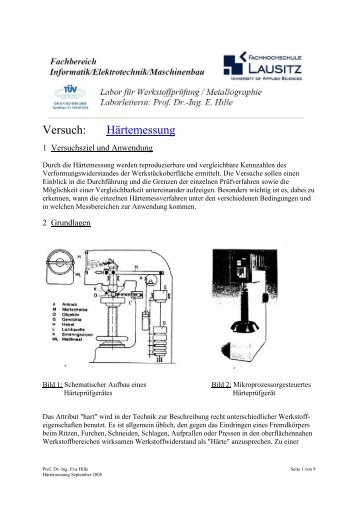 Versuch: Härtemessung