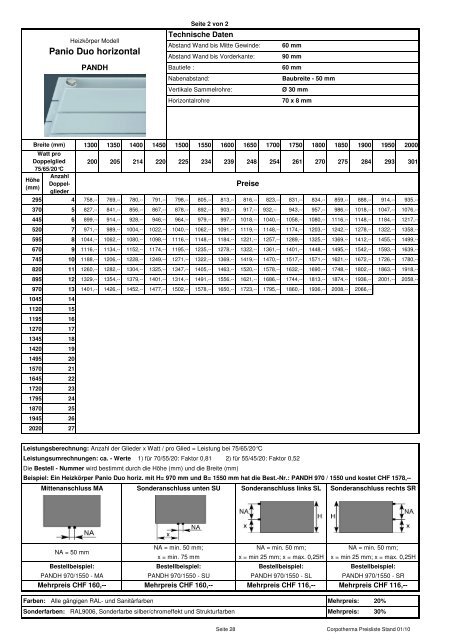 Preisliste Wärmekörper (pdf) - HTS System AG