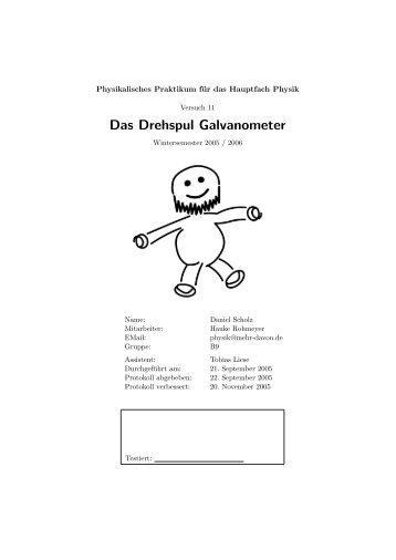 Das Drehspul Galvanometer - mehr-davon