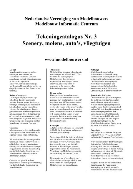 Catalogus Scenery, auto's en vliegtuigen - Nederlandse Vereniging ...