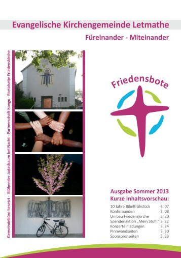 Gemeindebrief Sommer 2013 - Evangelische Kirchengemeinde ...