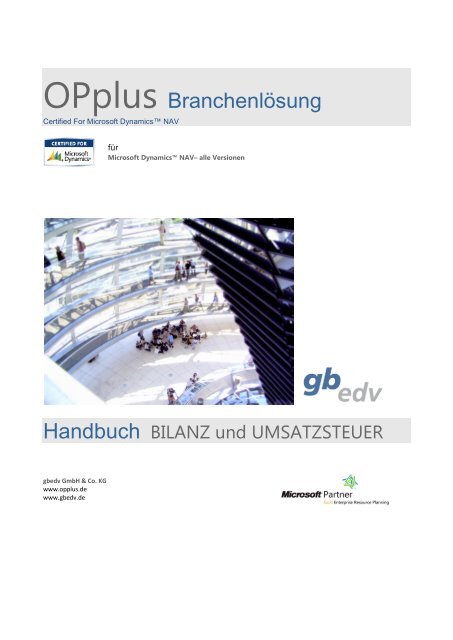 Handbuch Bilanz und Umsatzsteuer - OPplus für Microsoft ...
