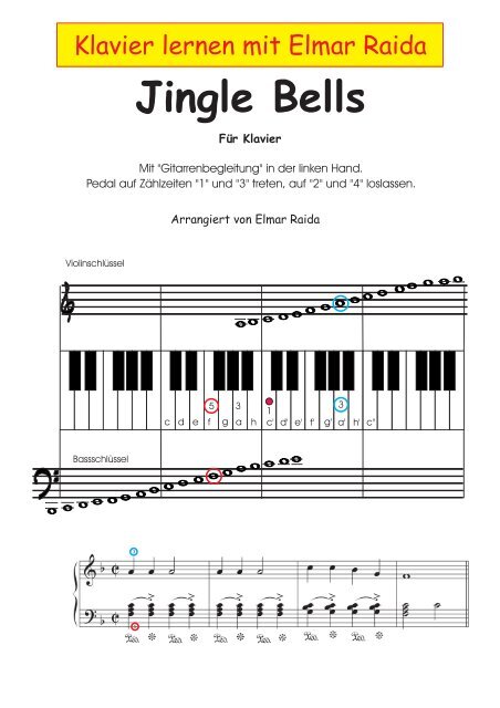 Jingle Bells, Klaviernoten - Elmar Raida