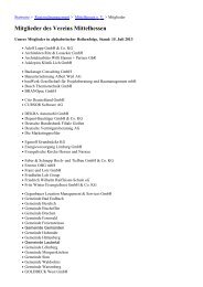 Mitglieder des Vereins Mittelhessen - Region Mittelhessen