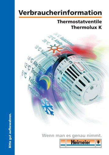 Thermostatventile Thermolux K Verbraucherinformation