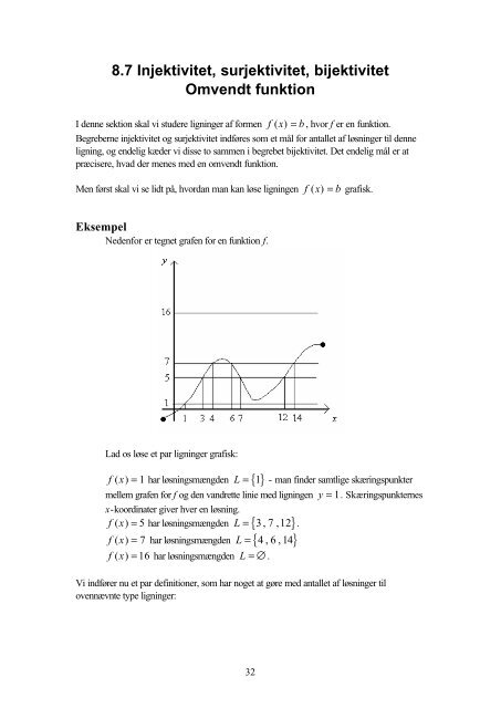 Matematikkens mysterier 8. Funktioner - KennethHansen.net