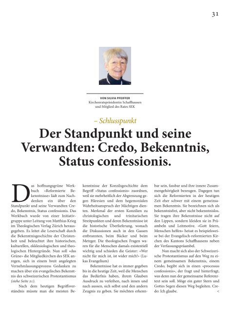 SEK-Bulletin 2/2010 - Evangelisch-Reformierte Kirche des Kantons ...