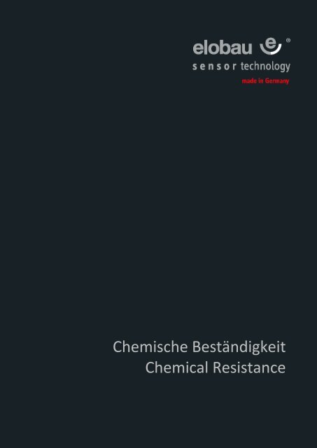 Chemische Bestandigkeit Chemical Resistance Elobau