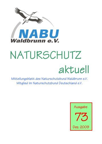 Naturschutz Aktuell Heft 73 - beim NABU Waldbrunn/Ww eV