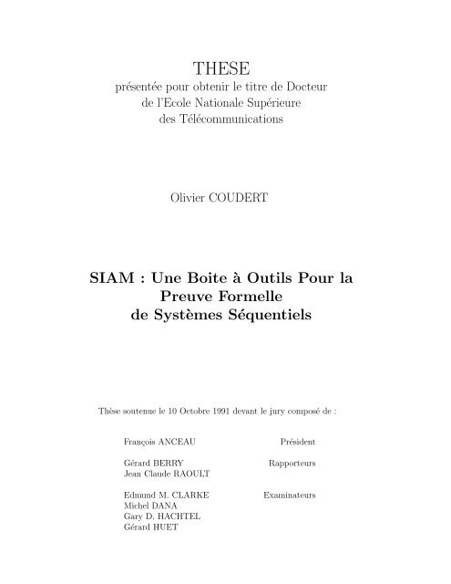 Une Boite `a Outils Pour la Preuve Formelle de Syst`emes Séquentiels