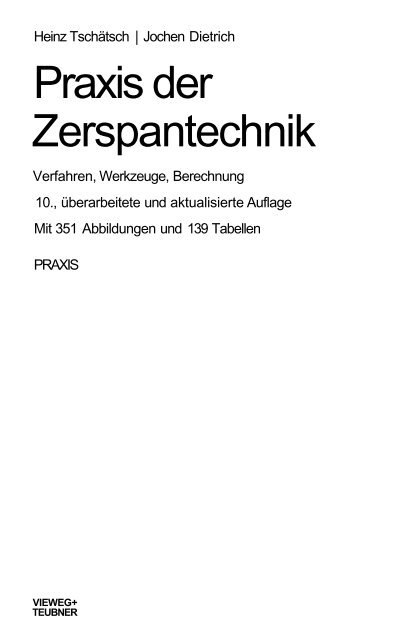 Praxis der Zerspantechnik