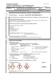 Sicherheitsdatenblatt Komponente A - Kesla.de